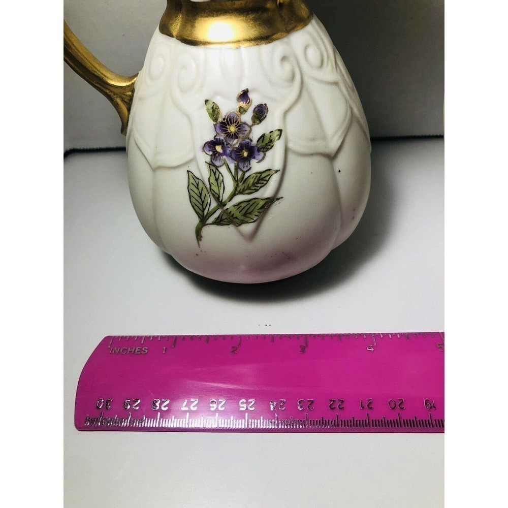 Vintage Porcelain Pitcher and Bud Vase BEAUTIFUL PIECES!! Set Of 2 - Picture 12 of 12